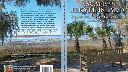 Best mystery and crime novels blog header image with island theme
